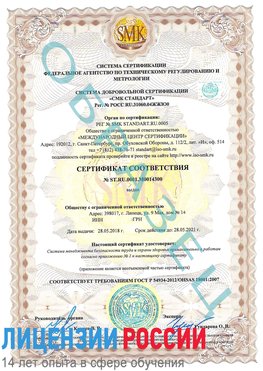 Образец сертификата соответствия Стрежевой Сертификат OHSAS 18001